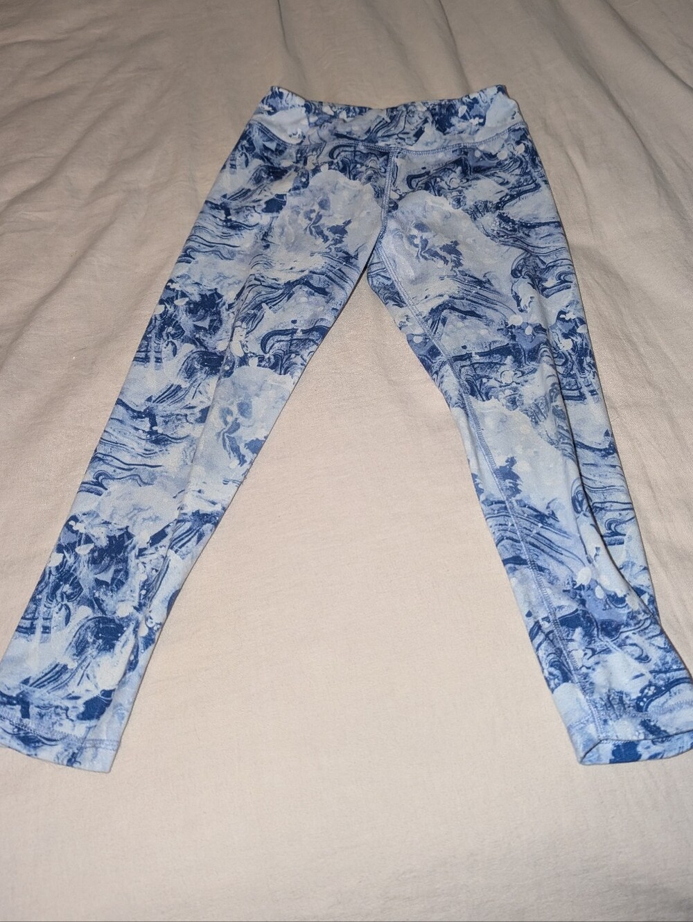 Jumping Beans Blue Marbled Athletic Leggings Girls Size 6
